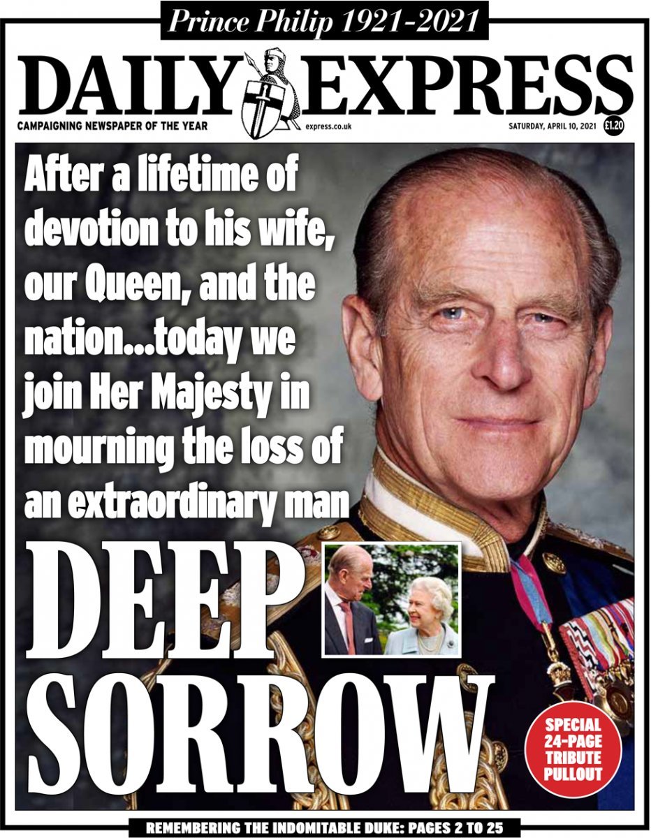 The death of Prince Philip #7 in the British press