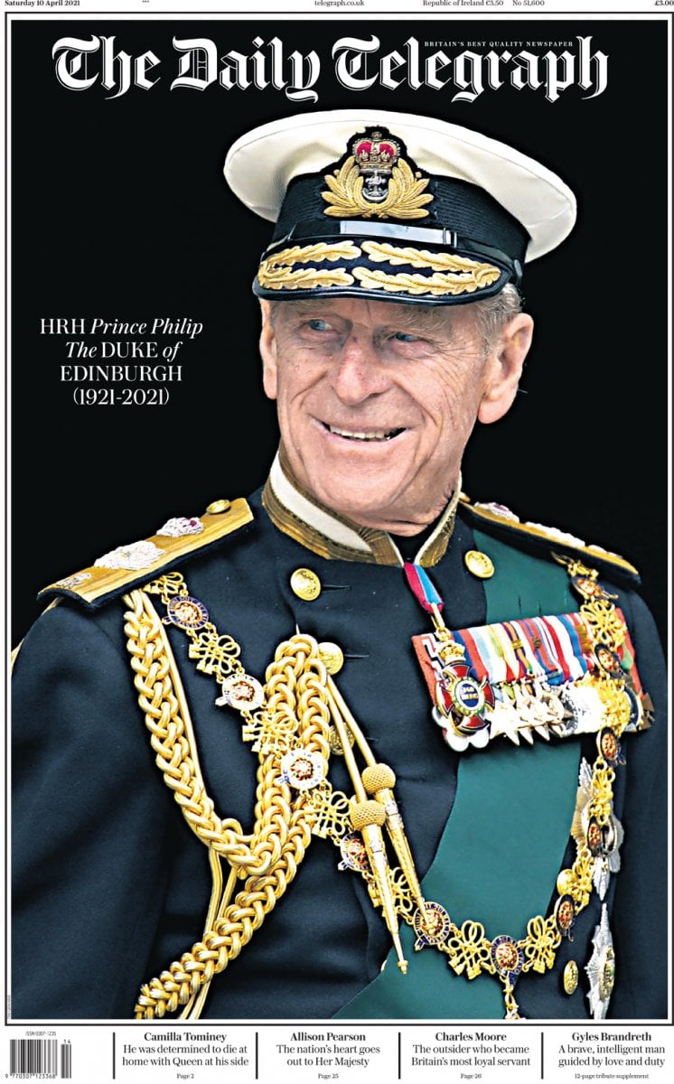 The death of Prince Philip #6 in the British press