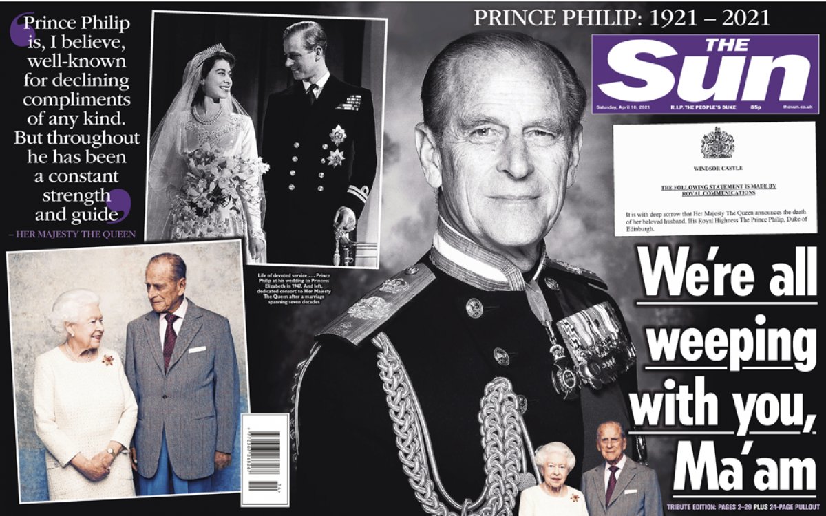 The death of Prince Philip #3 in the British press