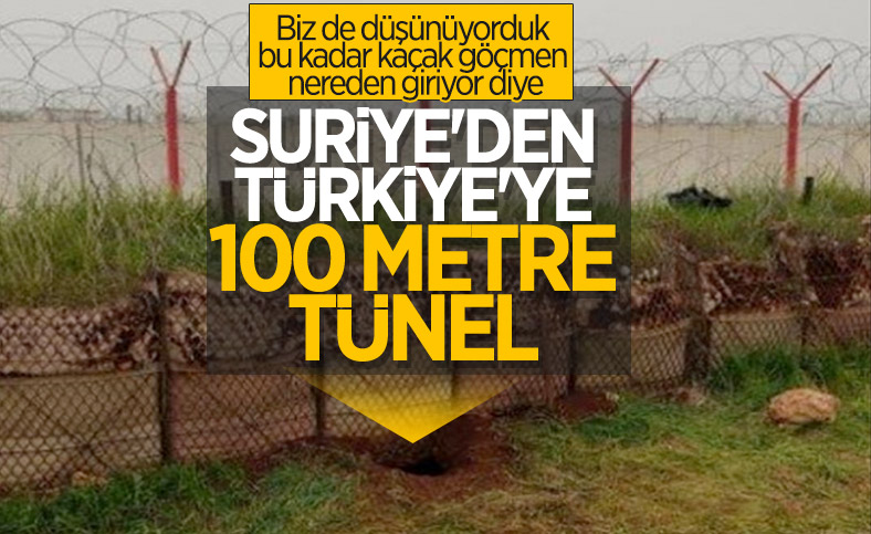 Suriye’den kazılmış 100 metre uzunluğunda tünel tespit edildi