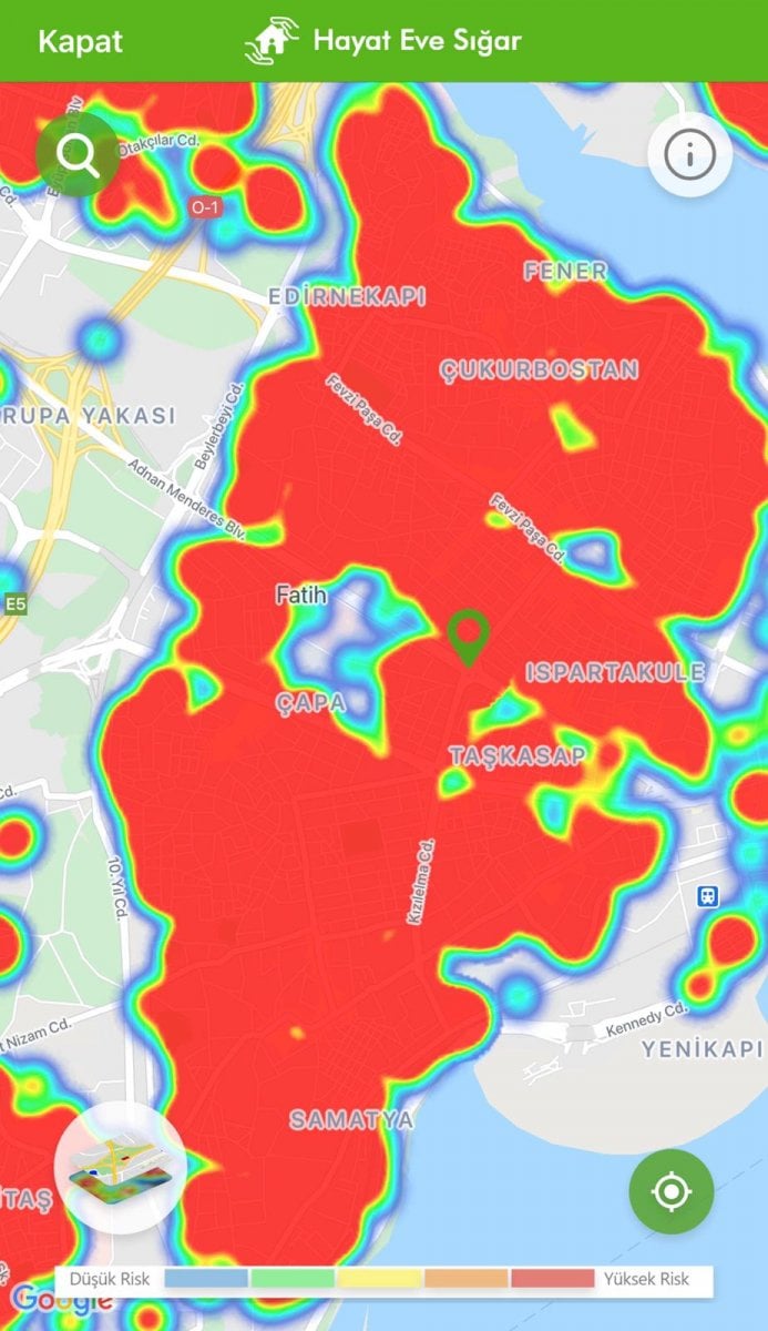 İstanbul koronavirüs risk haritasında ilçelerin son durumu #20