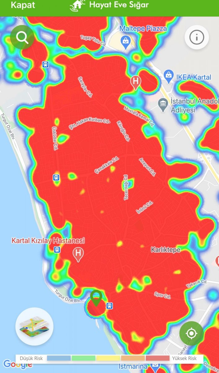 İstanbul koronavirüs risk haritasında ilçelerin son durumu #25