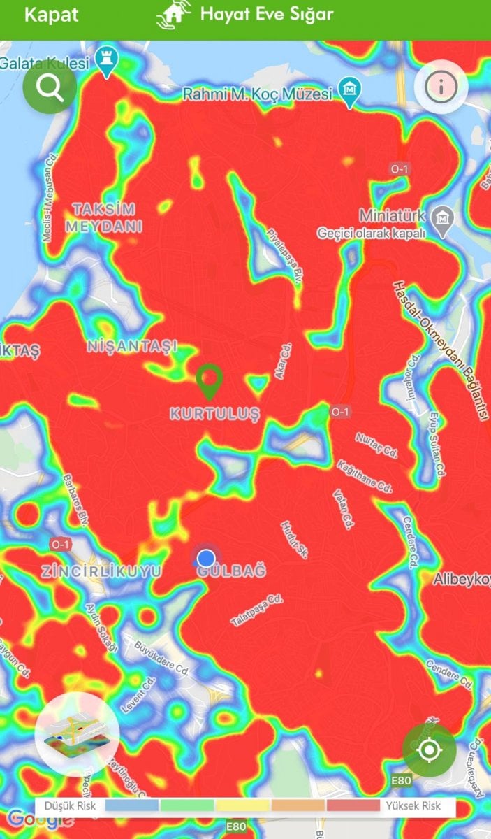 İstanbul koronavirüs risk haritasında ilçelerin son durumu #35