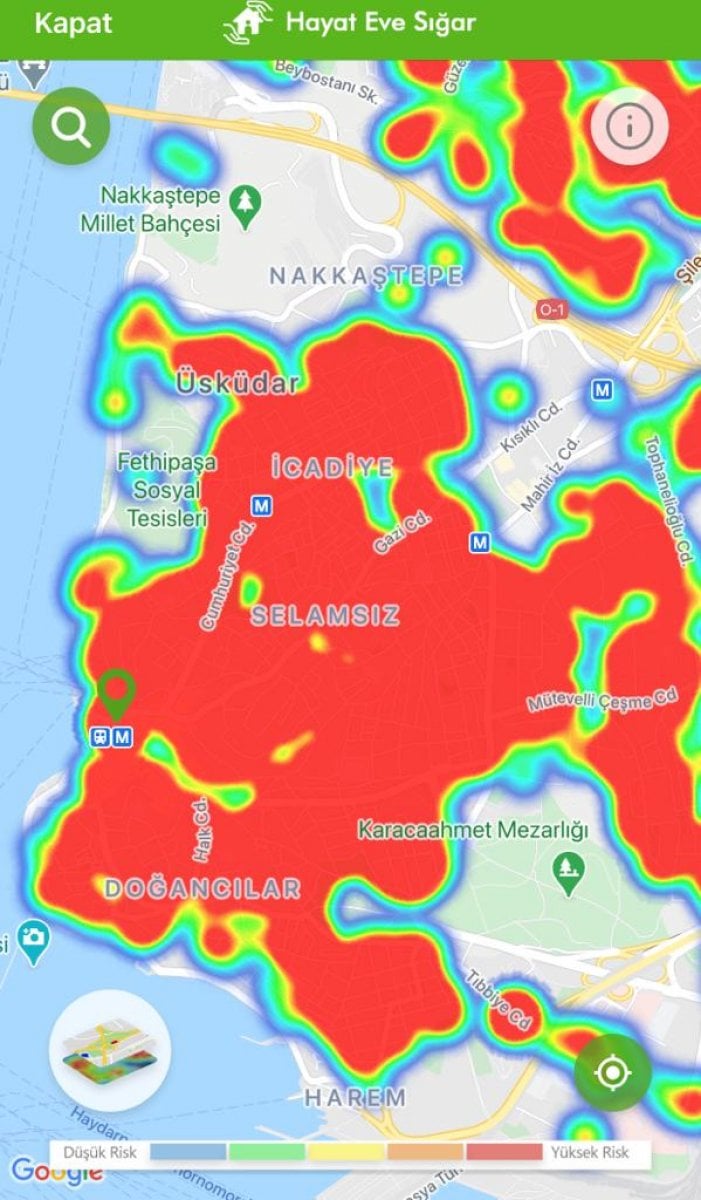 İstanbul koronavirüs risk haritasında ilçelerin son durumu #38