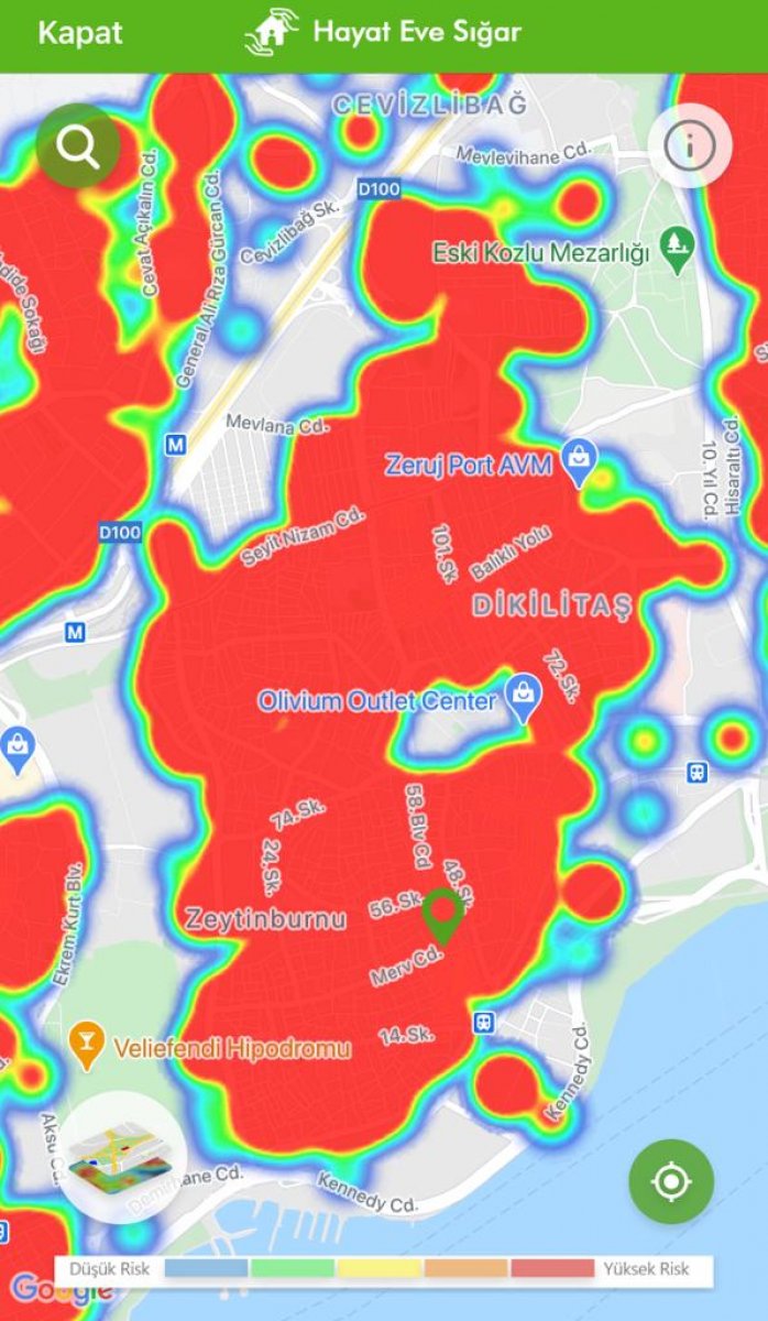 İstanbul koronavirüs risk haritasında ilçelerin son durumu #39