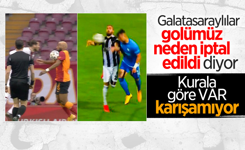 Galatasaraylılardan Ghezzal'ın golü öncesi el itirazı