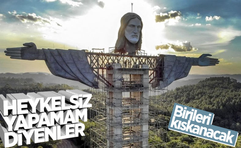Brezilya'da 'Kurtarıcı İsa' heykeli yapılıyor