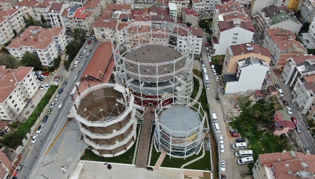 Kadıköy’de restore edilen Hasanpaşa Gazhanesi havadan görüntülendi