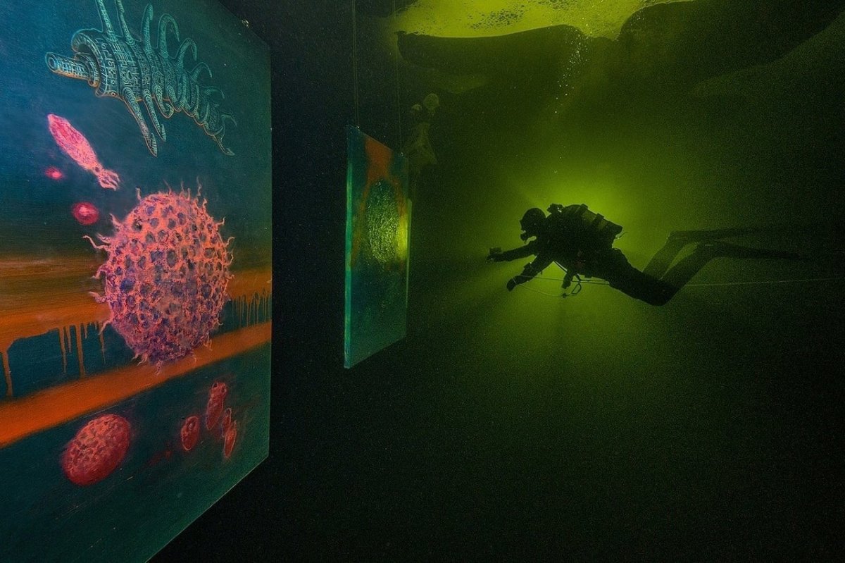 Photo exhibition under the freezing sea in Russia #3