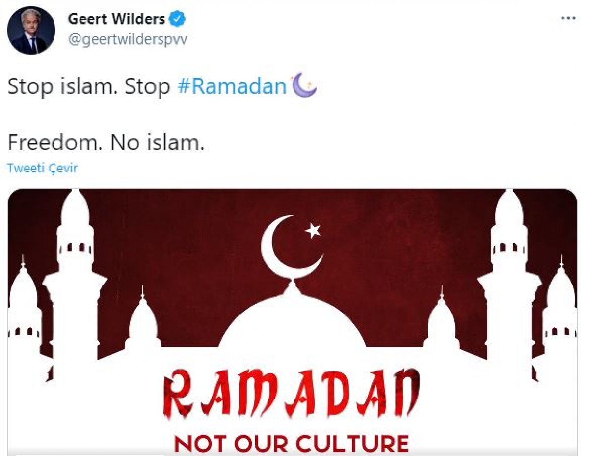 Reaction from Ali Erbaş to Wilders' message targeting Ramadan #2