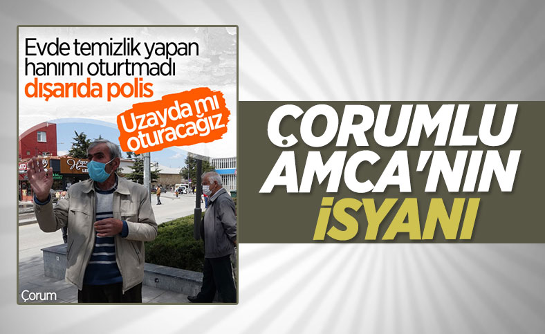 Çorum'daki parkta uyarılan kişi: Hanım temizlik için evden kovdu