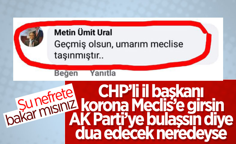 CHP Çanakkale İl Başkanı'nın çirkin dileği