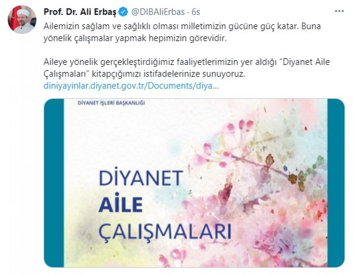 Diyanet İşleri Başkanlığı'ndan 'Diyanet Aile Çalışmaları' kitapçığı