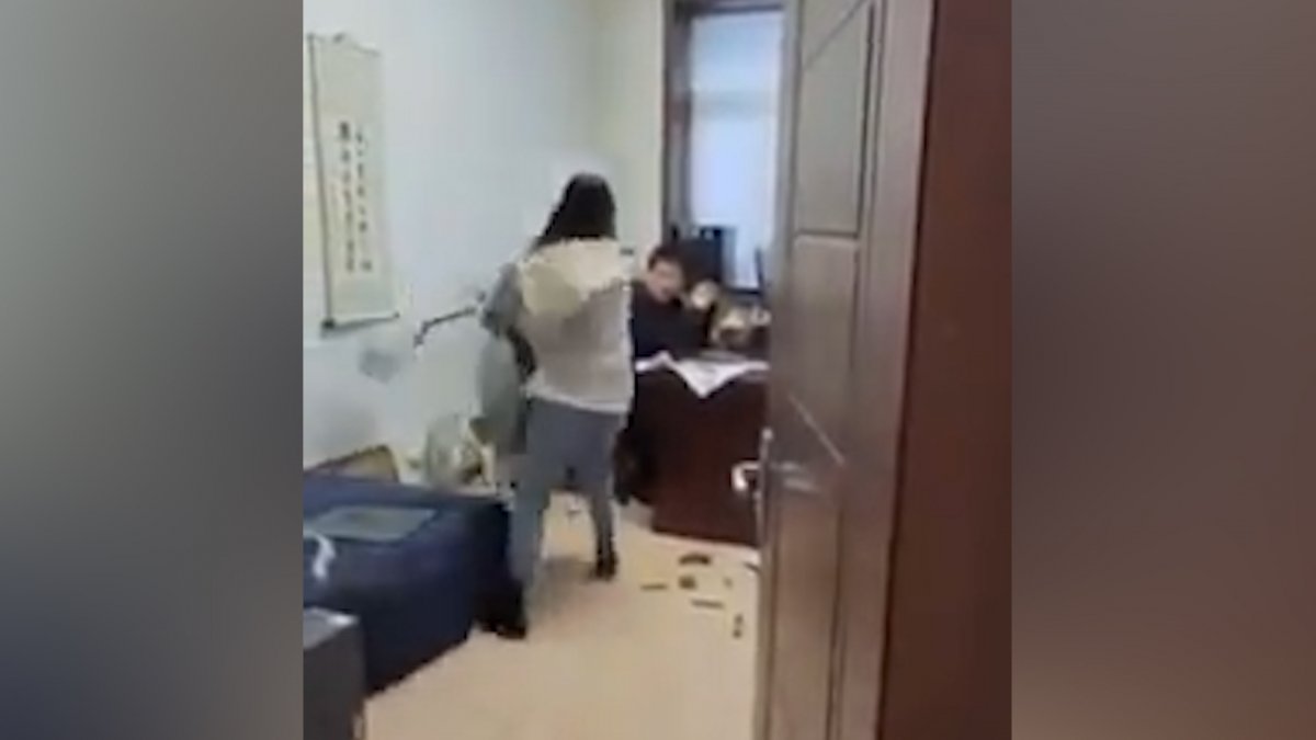 Beating the harassing boss in China