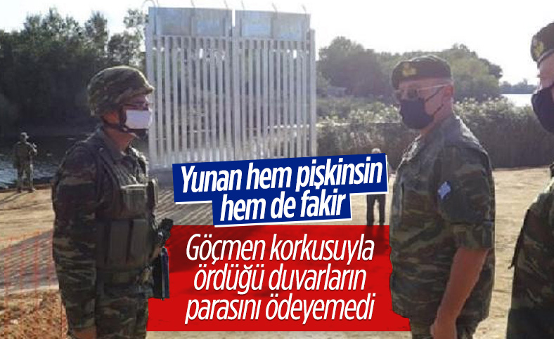 Yunanistan'ın Türkiye sınırındaki çit projesinin şantiyesinde maaş isyanı