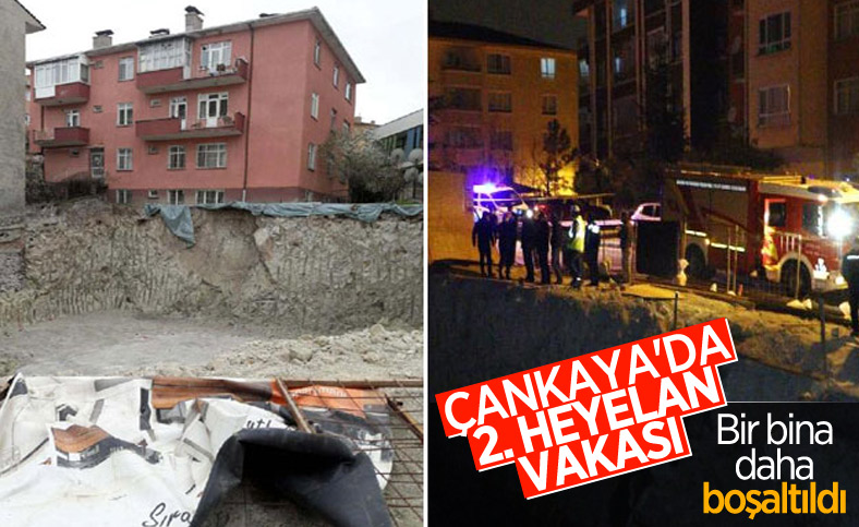 Ankara'da toprak kayması nedeniyle bir apartman tahliye edildi