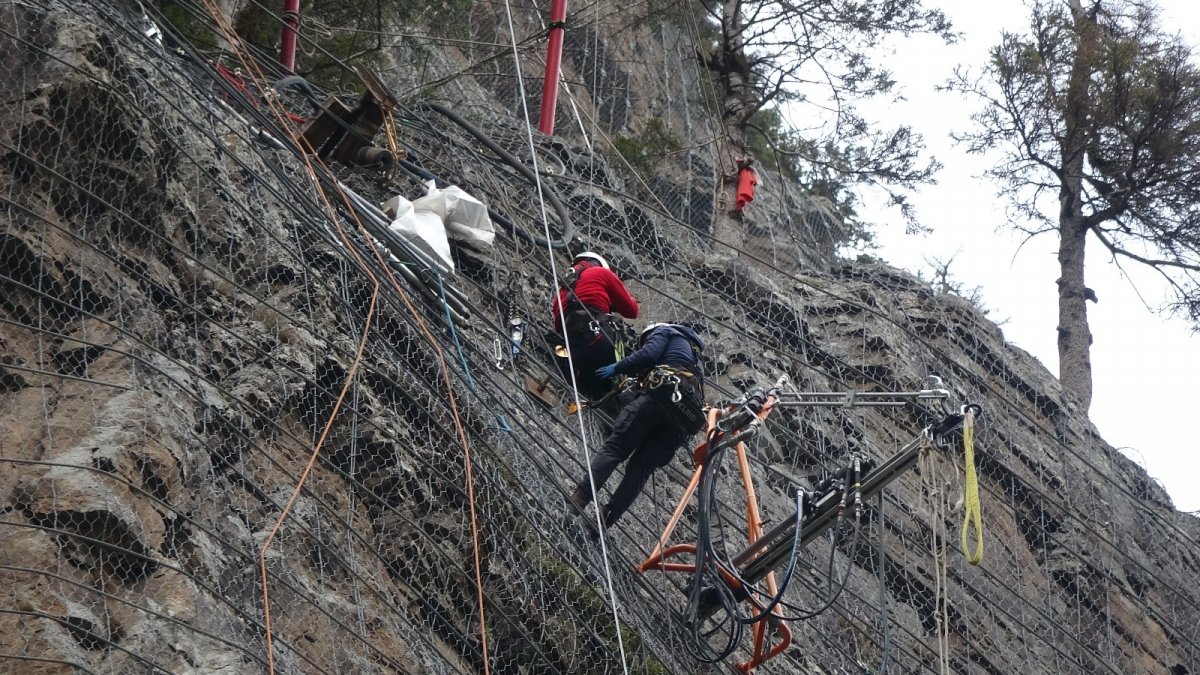 Sümela Manastırı’nda restorasyon çalışmaları devam ediyor