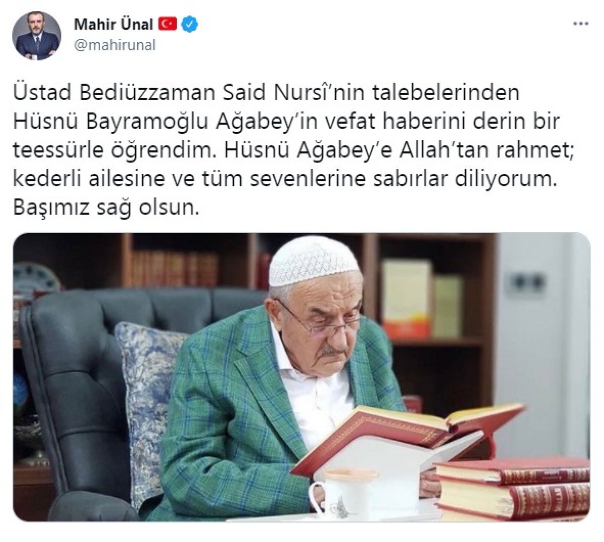 Bediüzzaman'ın talebesi Hüsnü Bayramoğlu, hayatını kaybetti