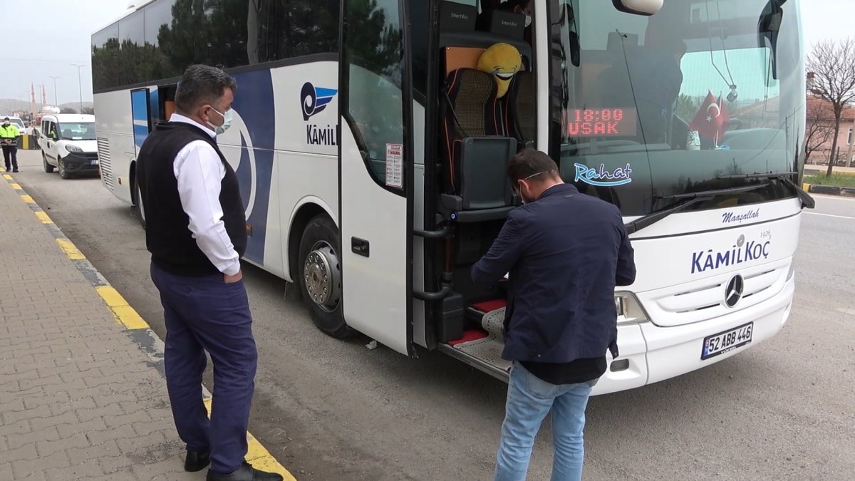 Kırıkkale’de riskli gruptaki otobüs şoförü sefer sırasında yakalandı