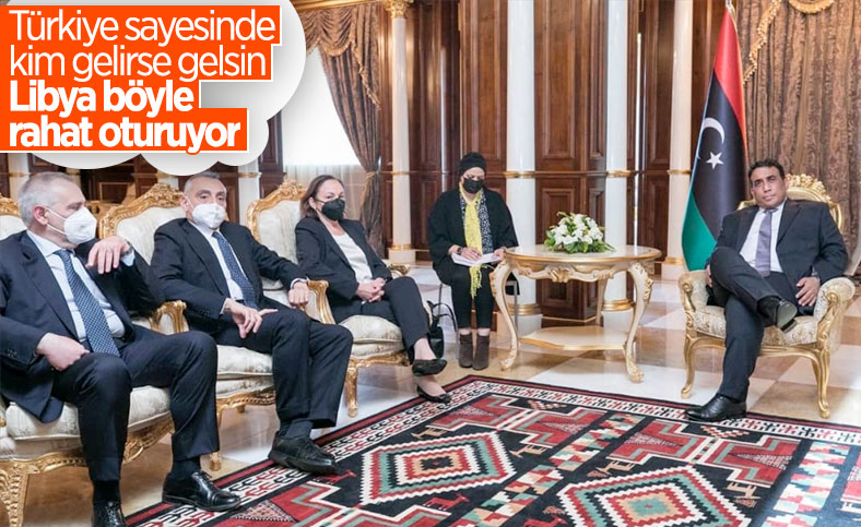 Muhammed Menfi, İtalya İçişleri Bakanı Luciana Lamorgese'yi kabul etti
