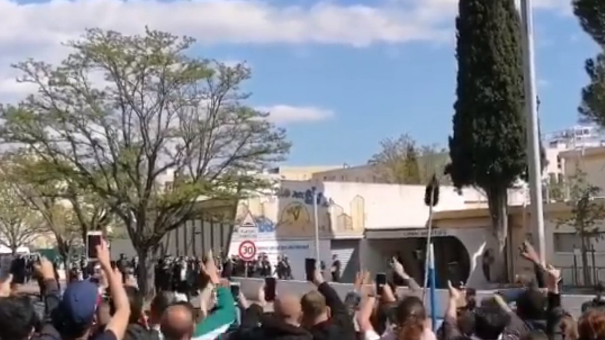 Protest during Emmanuel Macron’s visit to Montpellier