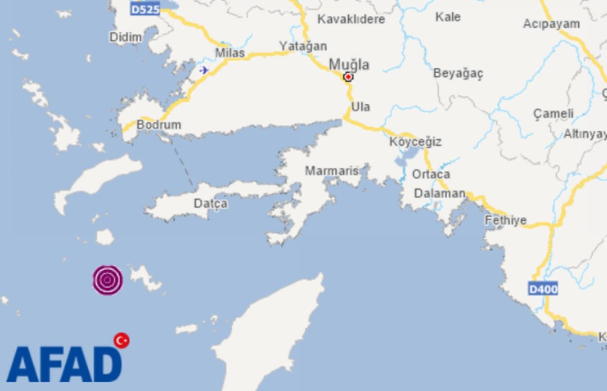 Ege Denizi'nde 4.4 büyüklüğünde deprem