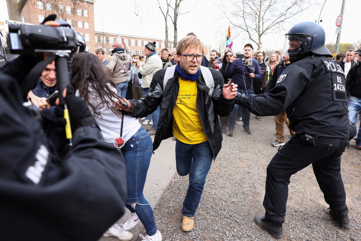 Police intervention to the demonstration against corona policies in Germany #11
