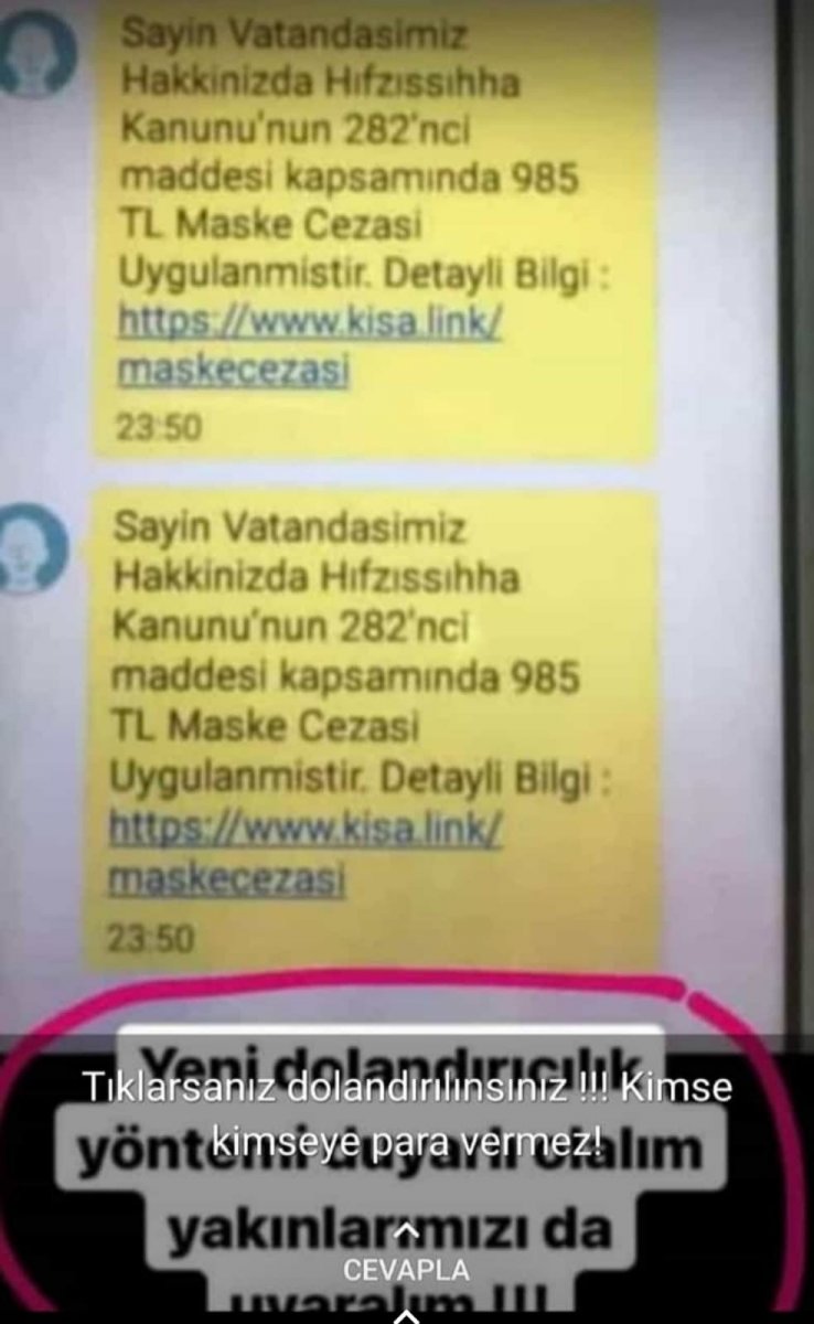 Kastamonu'da sahte maske cezası mesajıyla 300 bin lira dolandırdılar