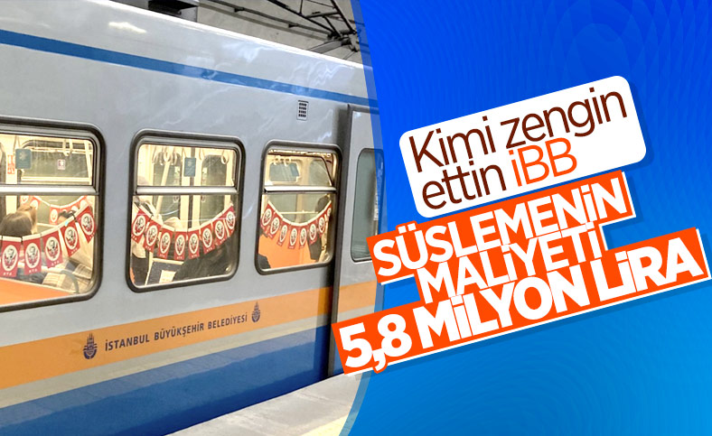 İBB'nin metroları bayrakla süslemesinin maliyeti belli oldu