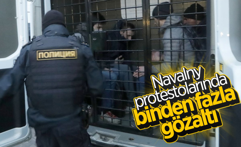 Rusya’da Navalny protestolarında binden fazla kişi gözaltına alındı
