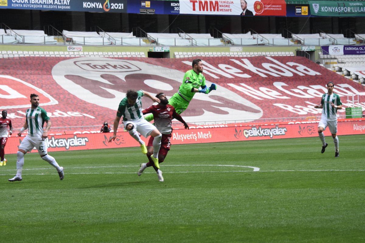 Konyaspor-Hatayspor maçından gol sesi çıkmadı