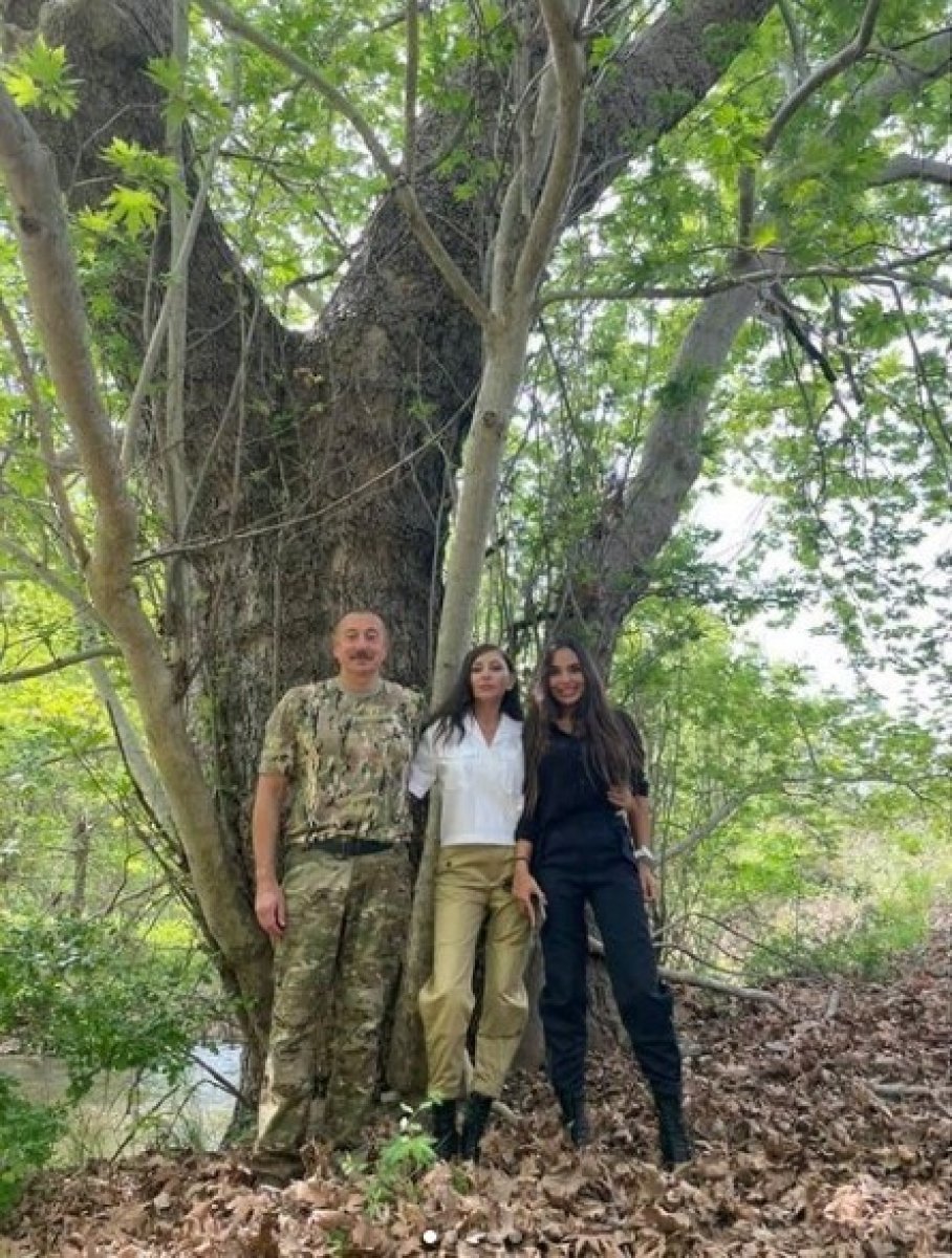 Aliyev ailesi, Cebrayıl ile Zengilan’a gitti