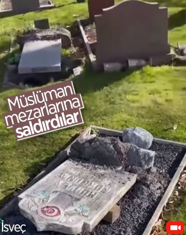 İsveç’te, Müslüman mezarlarına zarar verildi 