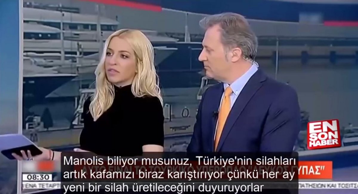 The agenda on Greek television Aksungur SİHA #3