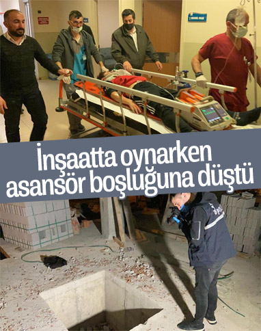 Bursa'da asansör boşluğuna düşen çocuk ağır yaralandı