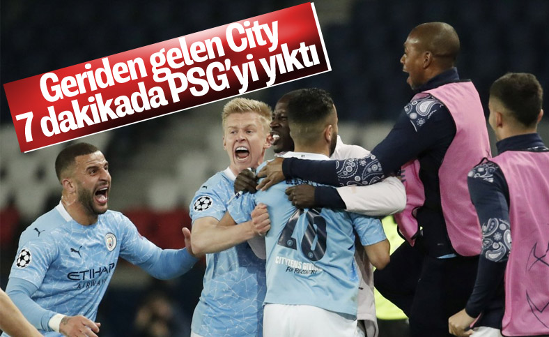 Manchester City, Şampiyonlar Ligi yarı final ilk maçında PSG'yi yendi