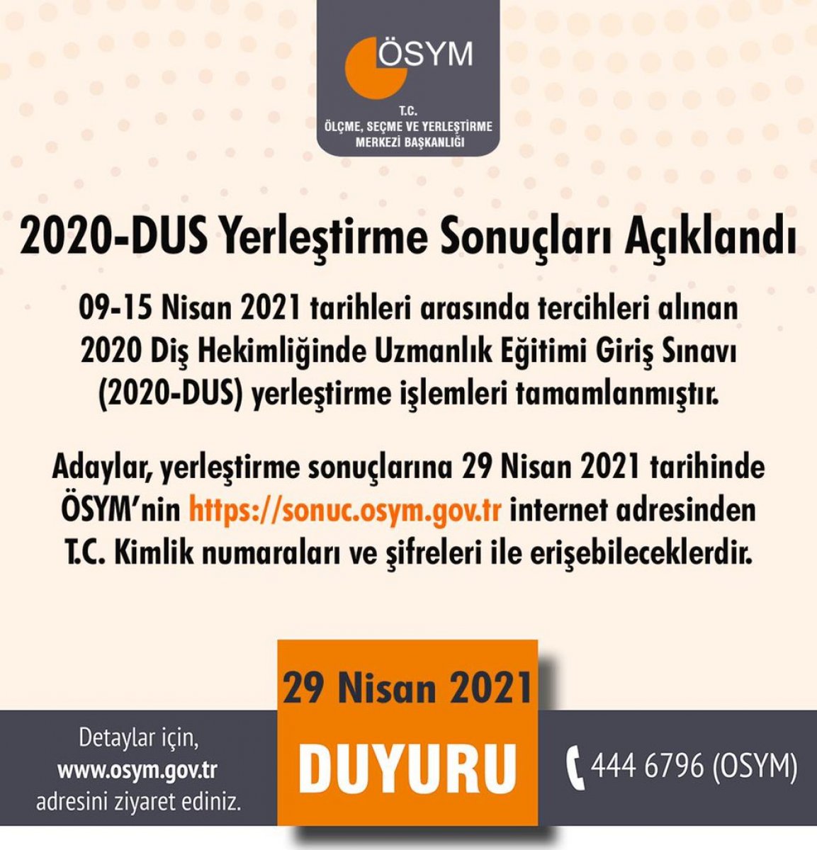 DUS yerleştirme sonuçları açıklandı mı? 2020 DUS yerleştirme sonuç sorgulama ekranı