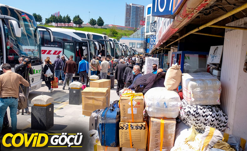 İstanbul'da otogarlarda 'tam kapanma' yoğunluğu