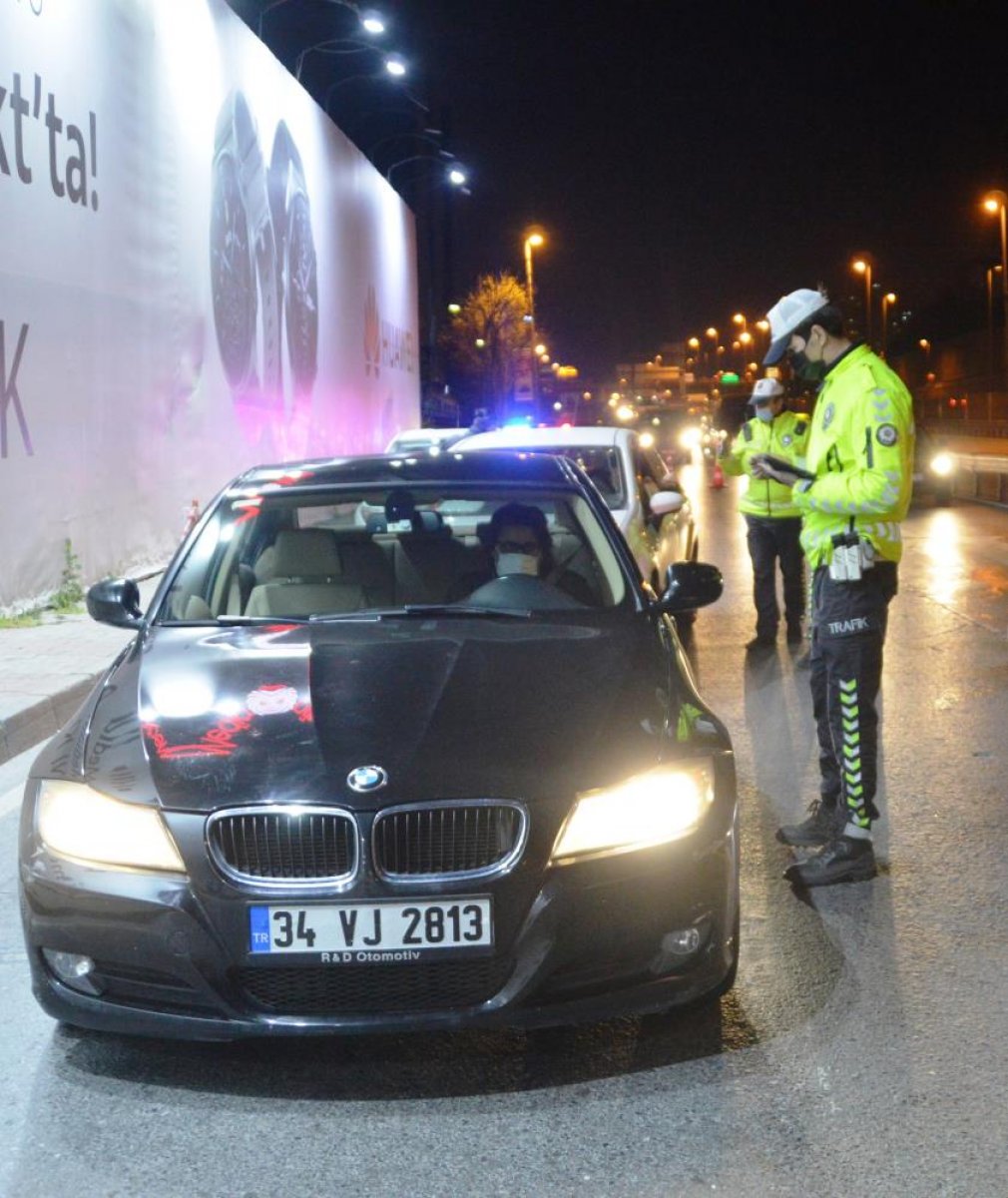 Tam Kapanmanın ilk gecesinde E-5’te uygulama