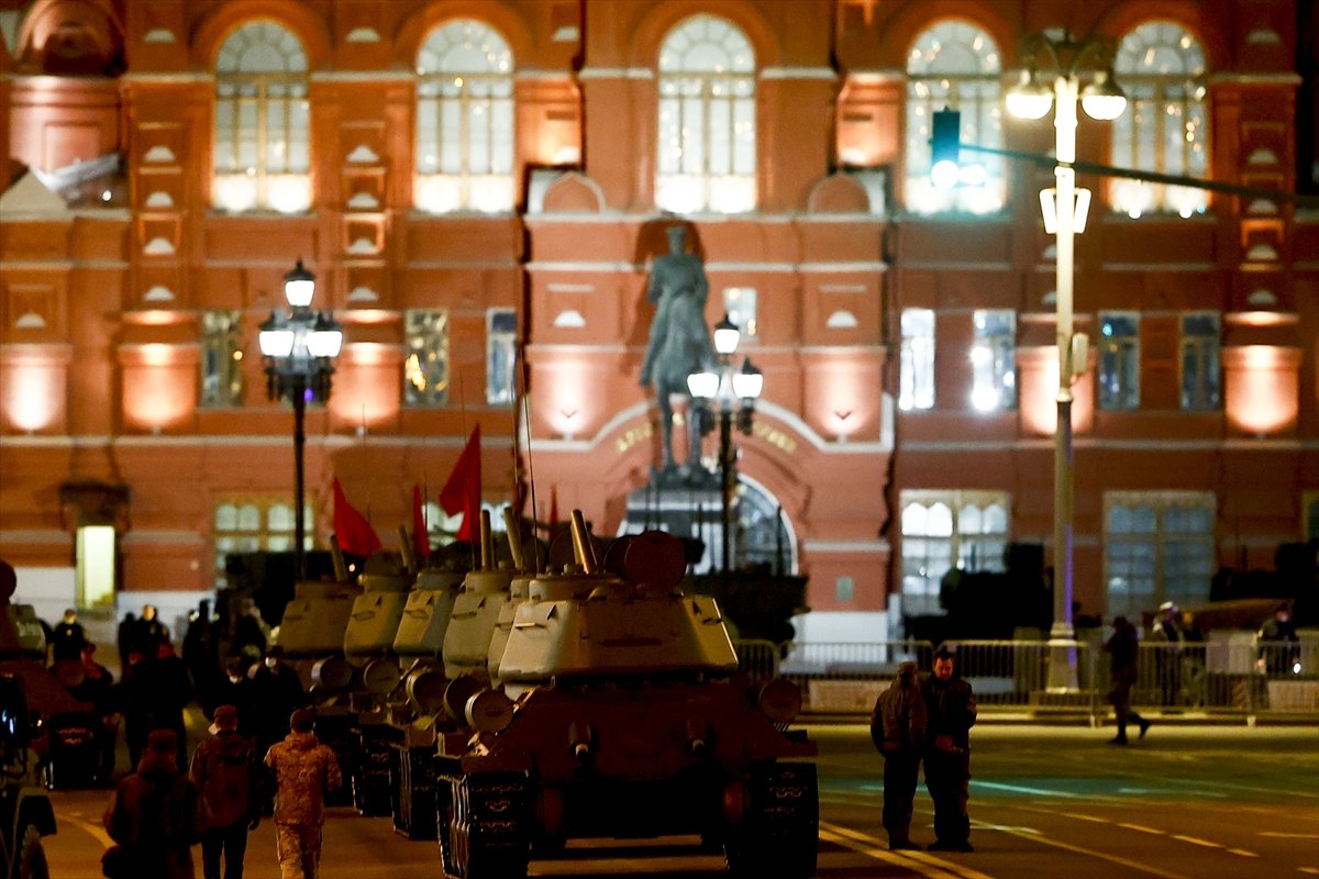 Military parade rehearsal for Victory Day in Russia #9