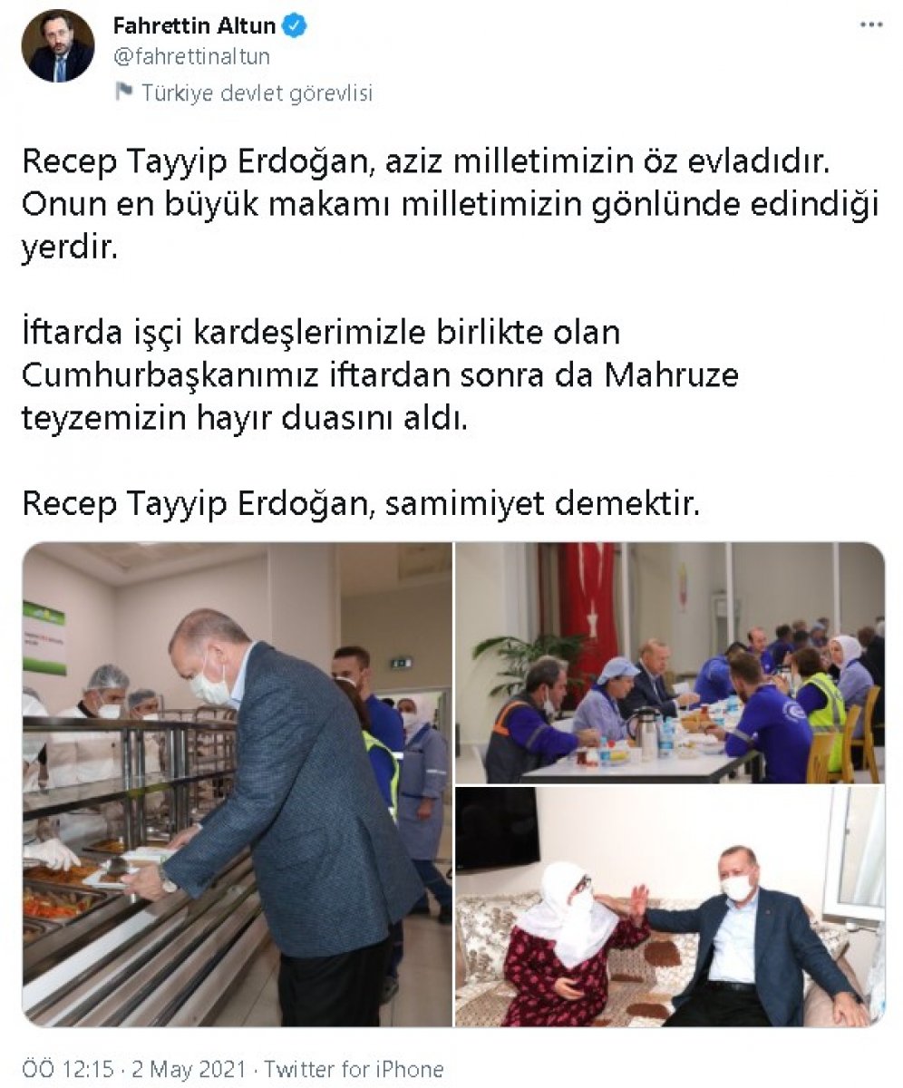 Cumhurbaşkanı Erdoğan, Tuzla da işçilerle iftar yaptı #8