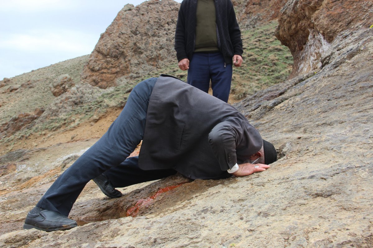 Erzurum'da şifalı suyu içen zıplıyor