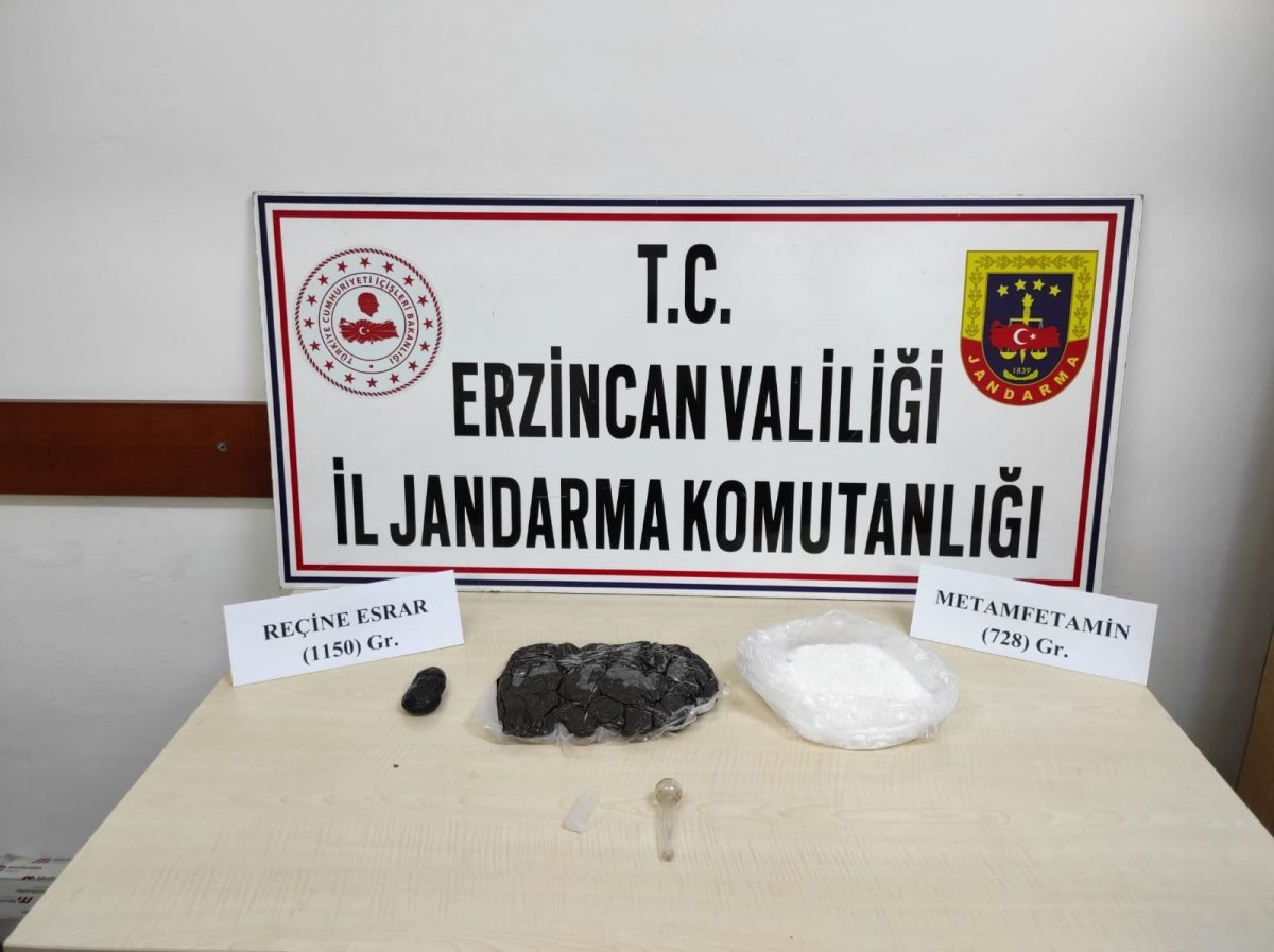 Erzincan’da uyuşturucu operasyonu: Reçine esrar ele geçirildi