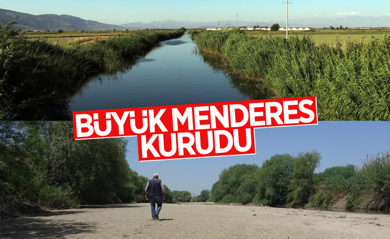 Büyük Menderes Nehri kurudu