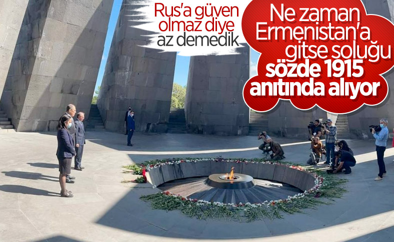 Rusya Dışişleri Bakanı Lavrov'dan, sözde Ermeni soykırımı anıtına ziyaret
