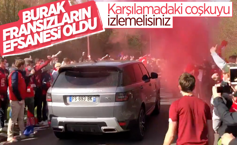 Lille taraftarlarından Burak Yılmaz'a coşkulu karşılama