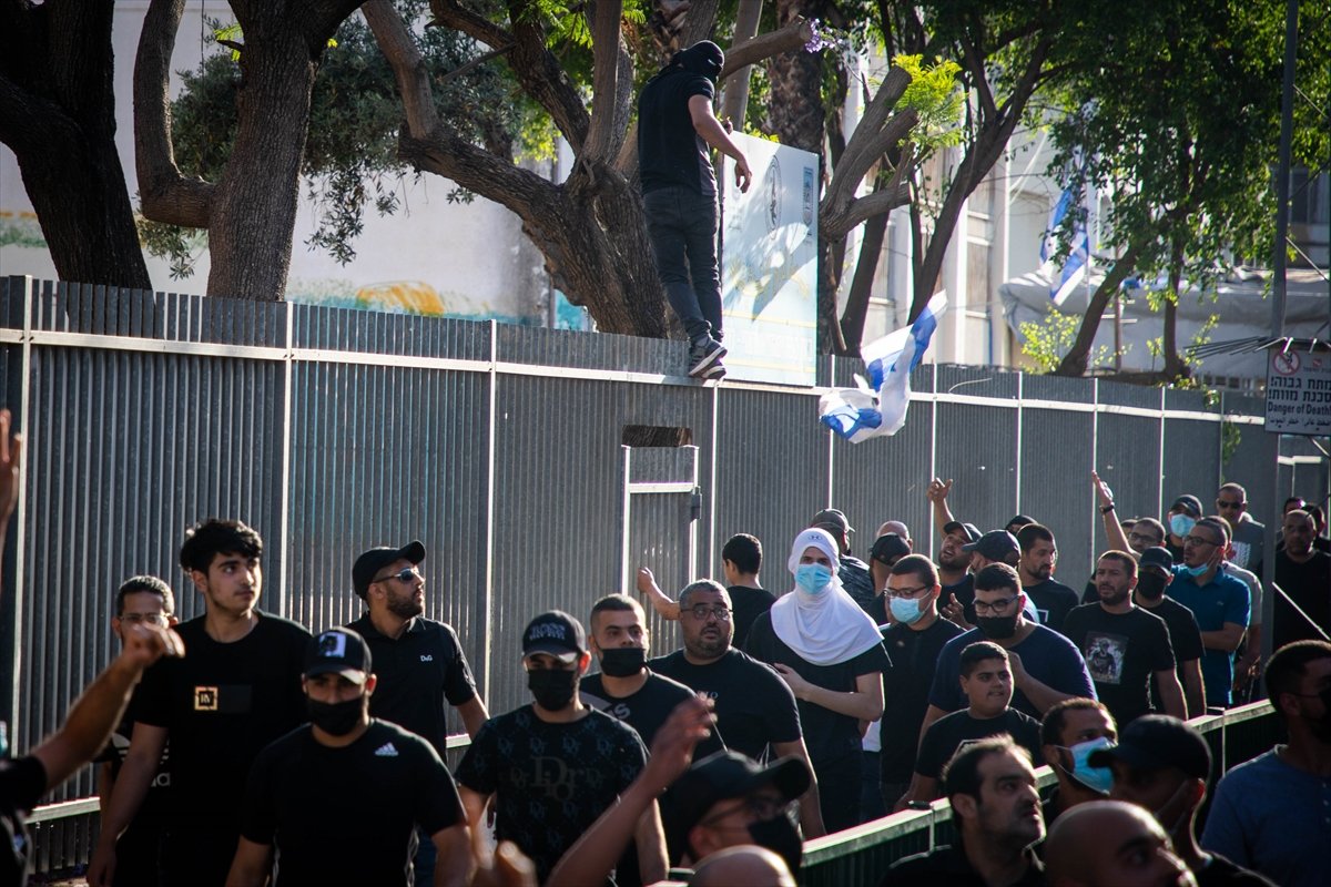 Events broke out at the funeral of a Palestinian martyred yesterday by an armed Israeli #13