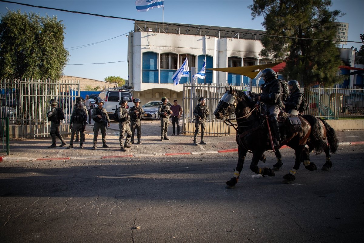 Events broke out at the funeral of a Palestinian martyred yesterday by an armed Israeli #6