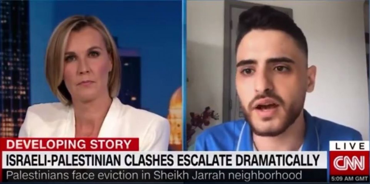 CNN sunucusu ile Filistinli genç arasındaki çarpıcı diyalog #1