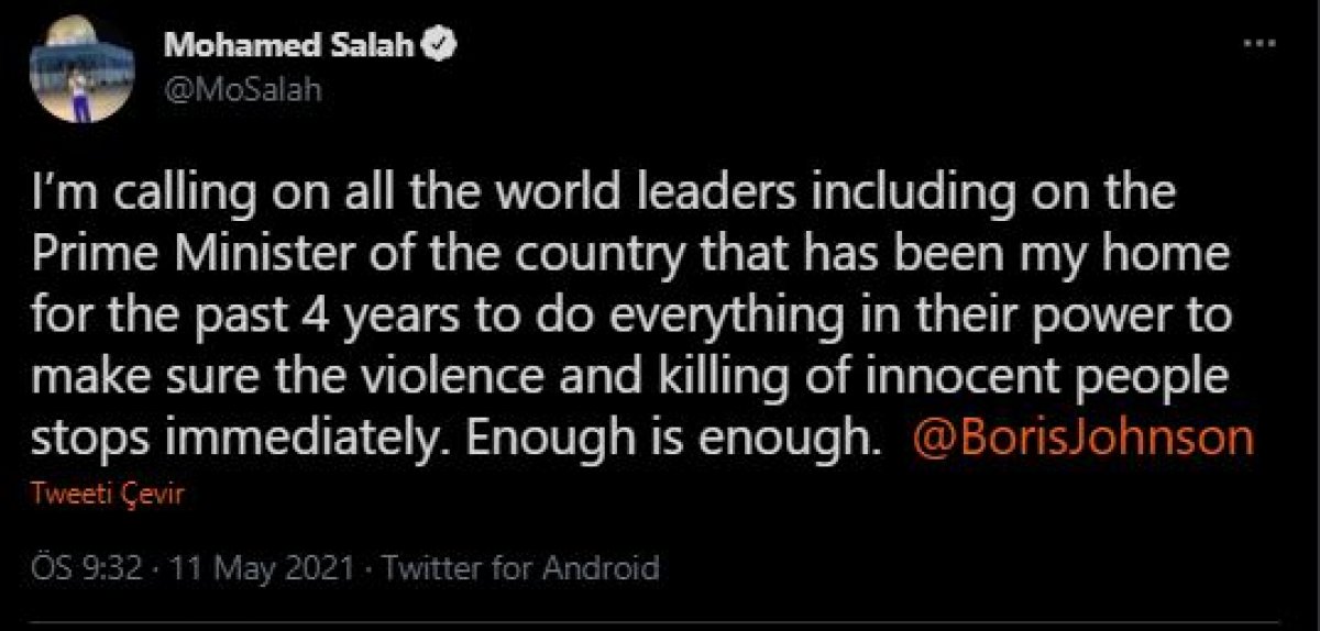 Muhammed Salah tan dünya liderlerine Kudüs çağrısı #1